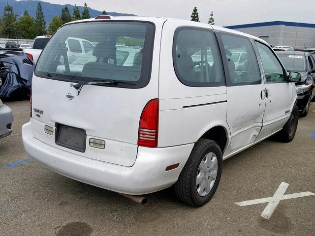 4N2ZN1112WD814977 - 1998 NISSAN QUEST XE WHITE photo 4