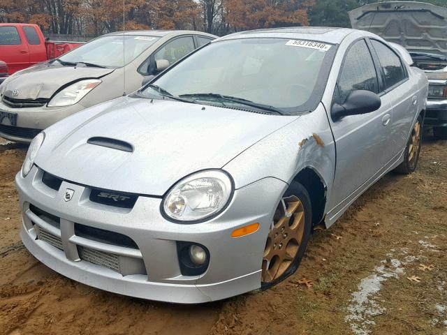 1B3ES66S74D502211 - 2004 DODGE NEON SRT-4 SILVER photo 2