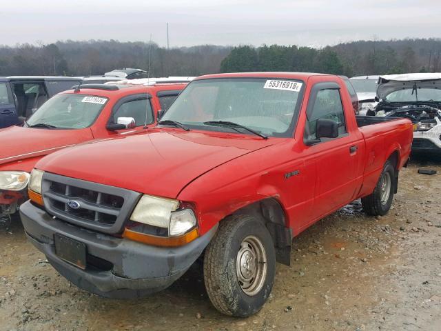 1FTYR10C1XTA01319 - 1999 FORD RANGER RED photo 2