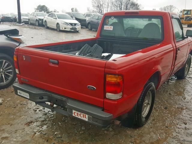 1FTYR10C1XTA01319 - 1999 FORD RANGER RED photo 4