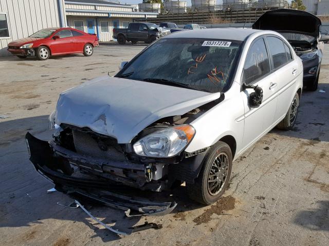 KMHCN4AC8AU514456 - 2010 HYUNDAI ACCENT GLS SILVER photo 2