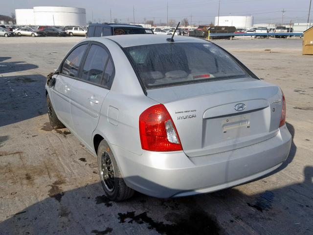 KMHCN4AC8AU514456 - 2010 HYUNDAI ACCENT GLS SILVER photo 3