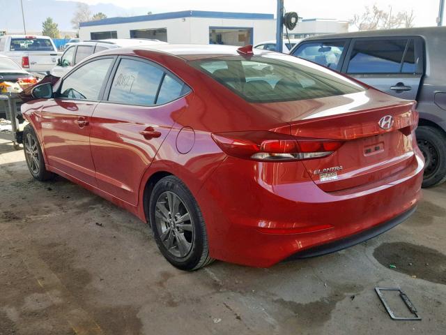 5NPD84LF1HH051250 - 2017 HYUNDAI ELANTRA RED photo 3