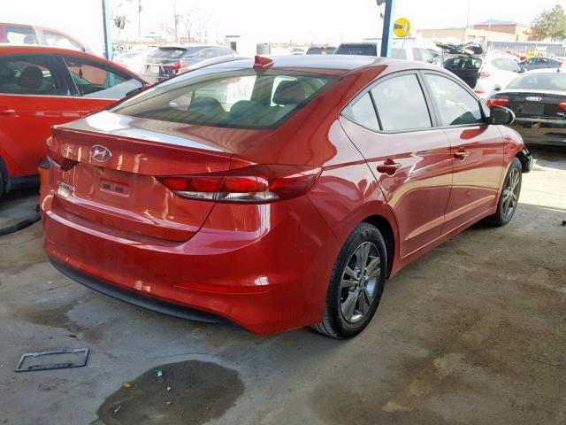 5NPD84LF1HH051250 - 2017 HYUNDAI ELANTRA RED photo 4