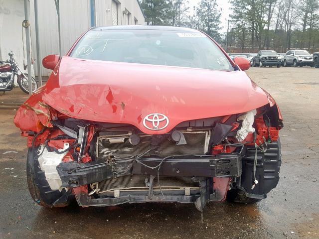 4T3ZA3BB6CU061275 - 2012 TOYOTA VENZA LE RED photo 9