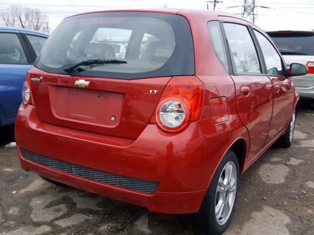 KL1TD6DEXBB200294 - 2011 CHEVROLET AVEO LS RED photo 4