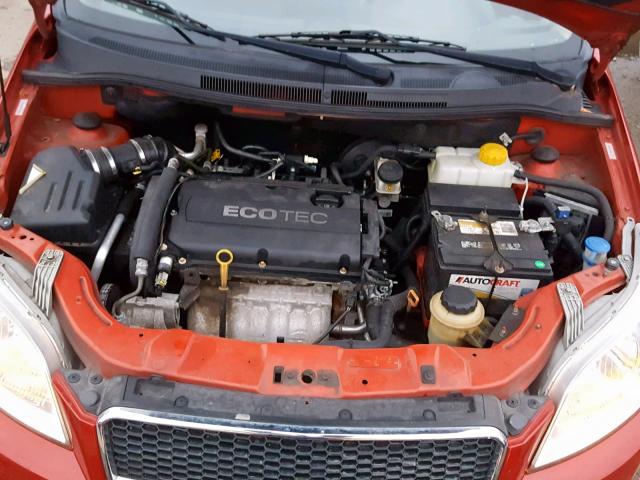 KL1TD6DEXBB200294 - 2011 CHEVROLET AVEO LS RED photo 7