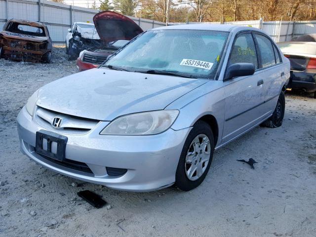 2HGES16375H607007 - 2005 HONDA CIVIC DX V SILVER photo 2