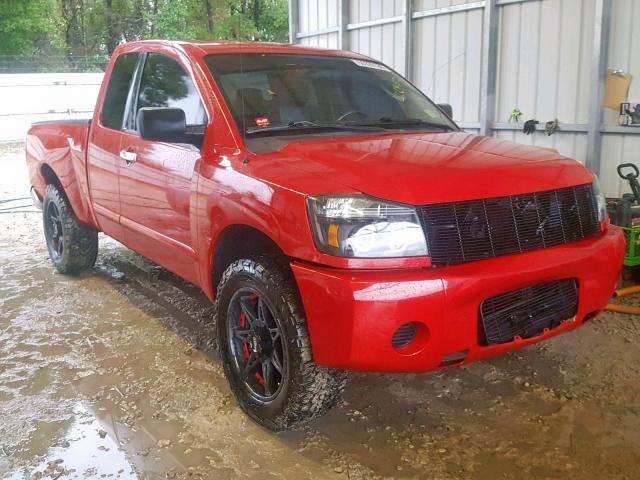 1N6BA06AX6N570294 - 2006 NISSAN TITAN XE RED photo 1