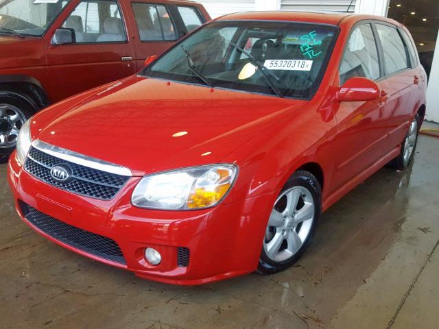 KNAFE161975008545 - 2007 KIA SPECTRA5 S RED photo 2