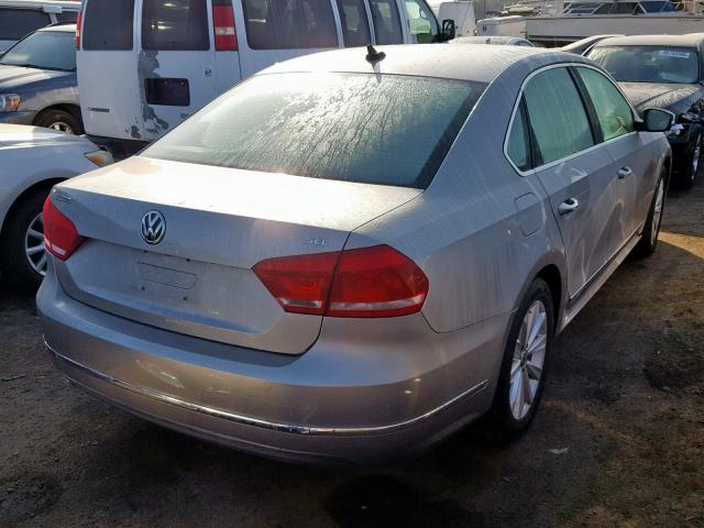 1VWCP7A39DC109486 - 2013 VOLKSWAGEN PASSAT SEL SILVER photo 4