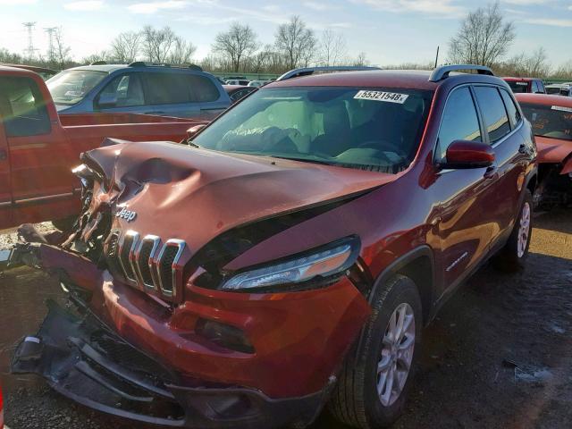 1C4PJMCS0HW599457 - 2017 JEEP CHEROKEE L RED photo 2