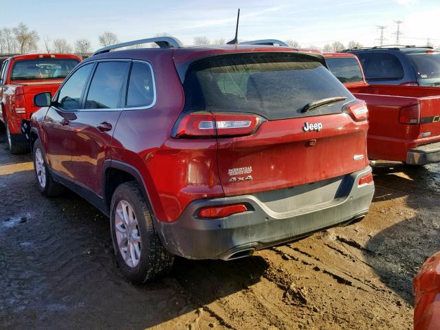 1C4PJMCS0HW599457 - 2017 JEEP CHEROKEE L RED photo 3