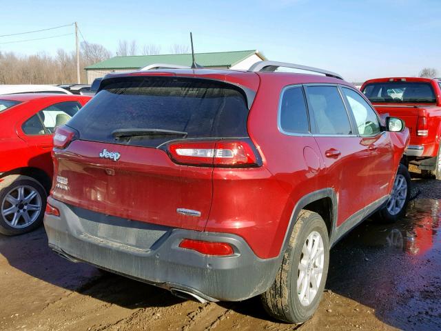 1C4PJMCS0HW599457 - 2017 JEEP CHEROKEE L RED photo 4