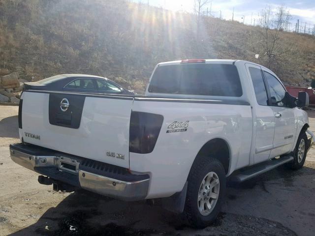 1N6BA06B76N516847 - 2006 NISSAN TITAN XE WHITE photo 4