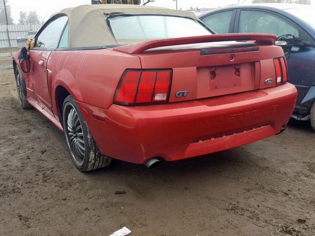 1FAFP45X8YF108612 - 2000 FORD MUSTANG GT RED photo 3