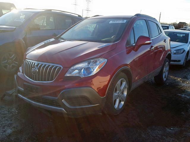 KL4CJASB0GB558714 - 2016 BUICK ENCORE RED photo 2