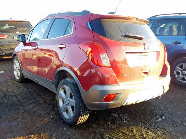 KL4CJASB0GB558714 - 2016 BUICK ENCORE RED photo 3