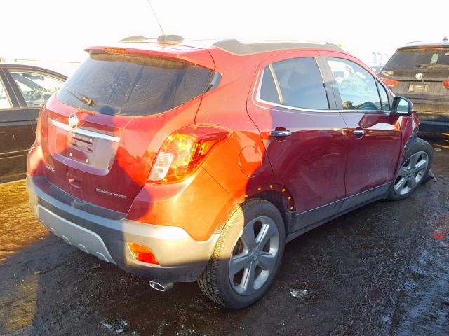 KL4CJASB0GB558714 - 2016 BUICK ENCORE RED photo 4