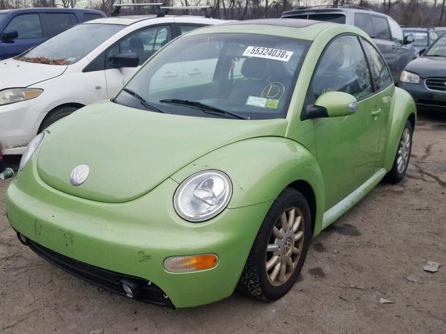 3VWCK31C45M412456 - 2005 VOLKSWAGEN NEW BEETLE GREEN photo 2