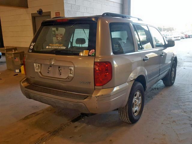 2HKYF18153H526376 - 2003 HONDA PILOT LX TAN photo 4