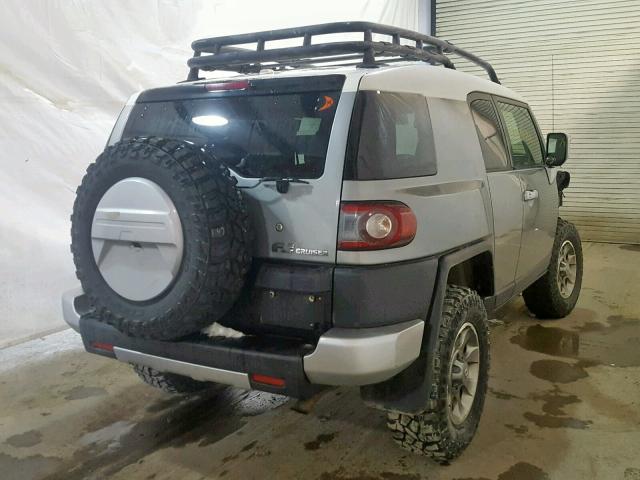 JTEBU4BF2CK135412 - 2012 TOYOTA FJ CRUISER SILVER photo 4