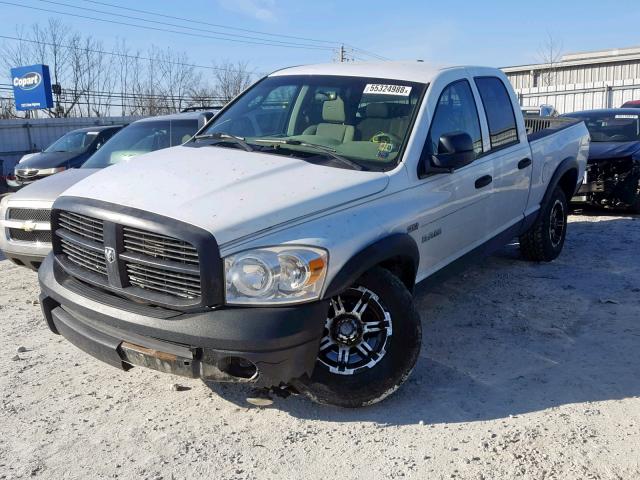 1D7HU18288S553407 - 2008 DODGE RAM 1500 S WHITE photo 2