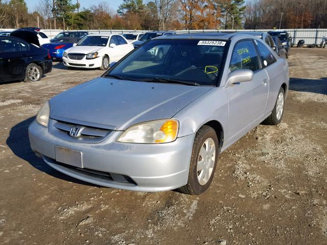 1HGEM21902L050208 - 2002 HONDA CIVIC EX SILVER photo 2