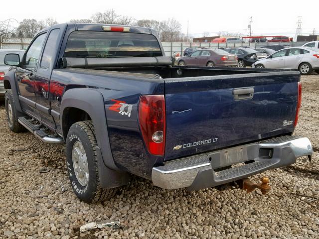 1GCDT19EX78205558 - 2007 CHEVROLET COLORADO BLUE photo 3