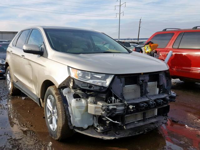 2FMPK4J84HBB35573 - 2017 FORD EDGE SEL GOLD photo 1