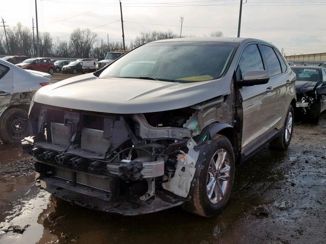 2FMPK4J84HBB35573 - 2017 FORD EDGE SEL GOLD photo 2