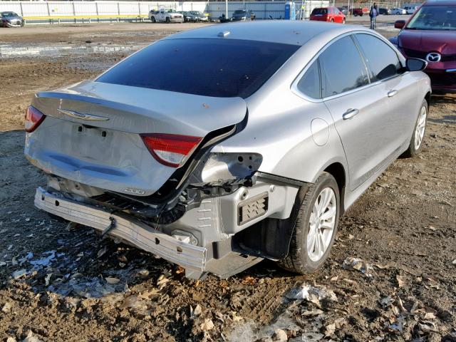 1C3CCCAB0FN638044 - 2015 CHRYSLER 200 LIMITE SILVER photo 4