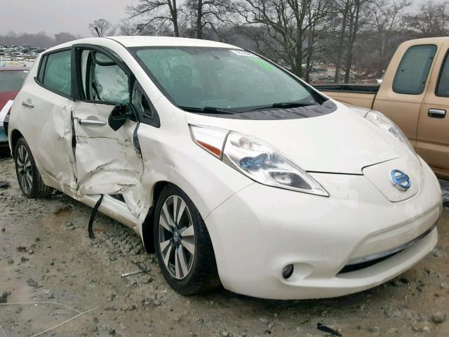 1N4AZ0CP5EC332269 - 2014 NISSAN LEAF S WHITE photo 1