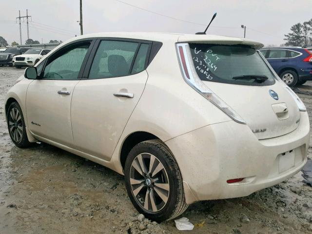 1N4AZ0CP5EC332269 - 2014 NISSAN LEAF S WHITE photo 3