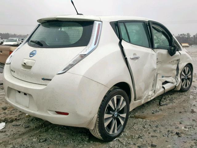 1N4AZ0CP5EC332269 - 2014 NISSAN LEAF S WHITE photo 4