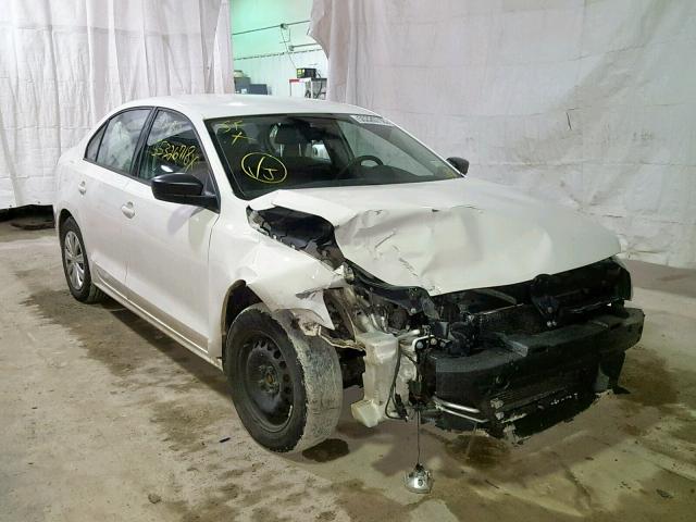 3VW2K7AJ7EM357101 - 2014 VOLKSWAGEN JETTA BASE WHITE photo 1