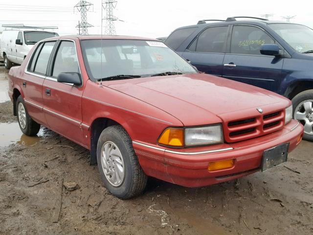 1B3XA46K8PF613536 - 1993 DODGE SPIRIT MAROON photo 1