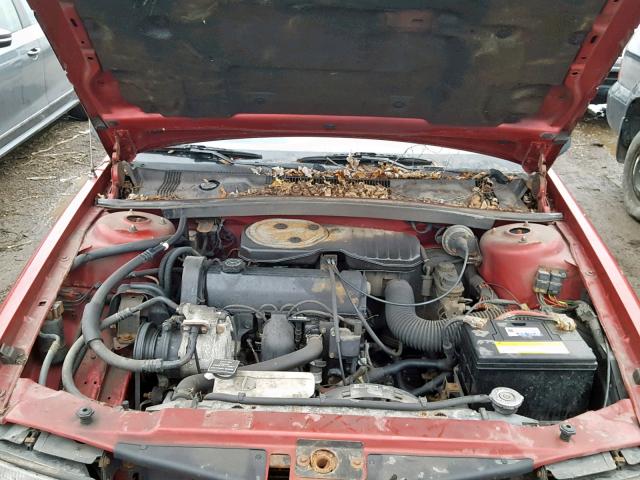 1B3XA46K8PF613536 - 1993 DODGE SPIRIT MAROON photo 7