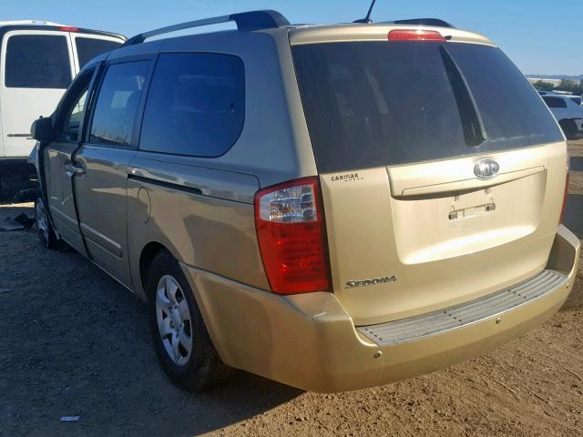 KNDMG4C33A6347637 - 2010 KIA SEDONA LX GOLD photo 3