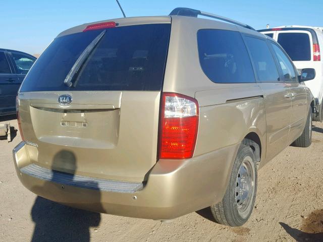 KNDMG4C33A6347637 - 2010 KIA SEDONA LX GOLD photo 4