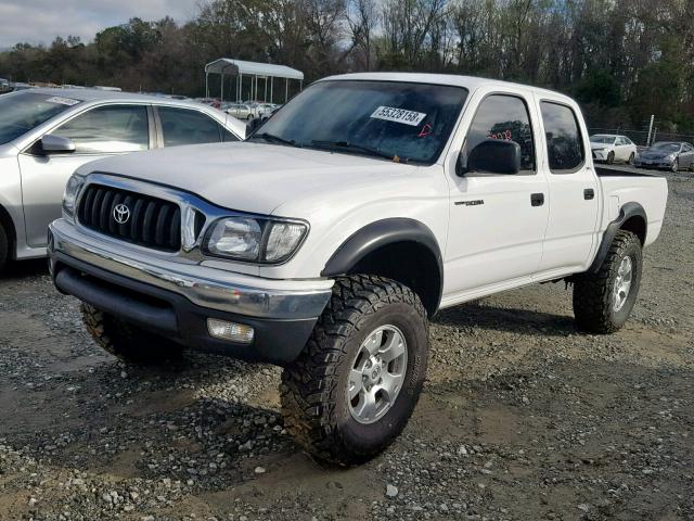 5TEHN72N91Z787814 - 2001 TOYOTA TACOMA DOU WHITE photo 2