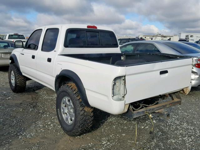 5TEHN72N91Z787814 - 2001 TOYOTA TACOMA DOU WHITE photo 3