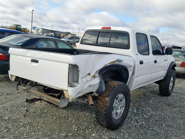 5TEHN72N91Z787814 - 2001 TOYOTA TACOMA DOU WHITE photo 4