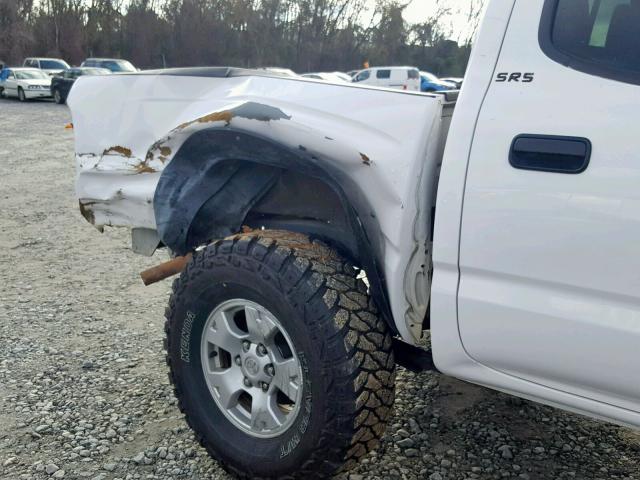 5TEHN72N91Z787814 - 2001 TOYOTA TACOMA DOU WHITE photo 9