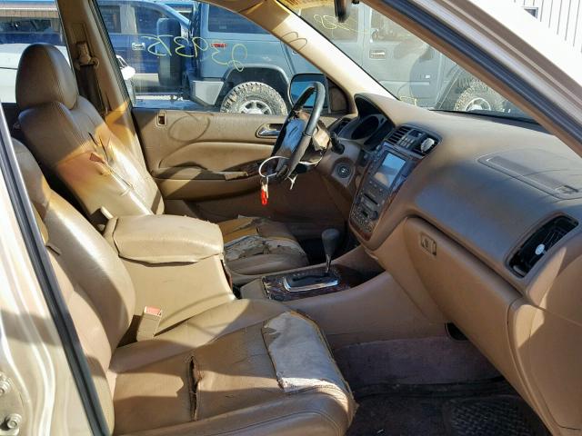 2HNYD18641H508646 - 2001 ACURA MDX TOURIN BEIGE photo 5