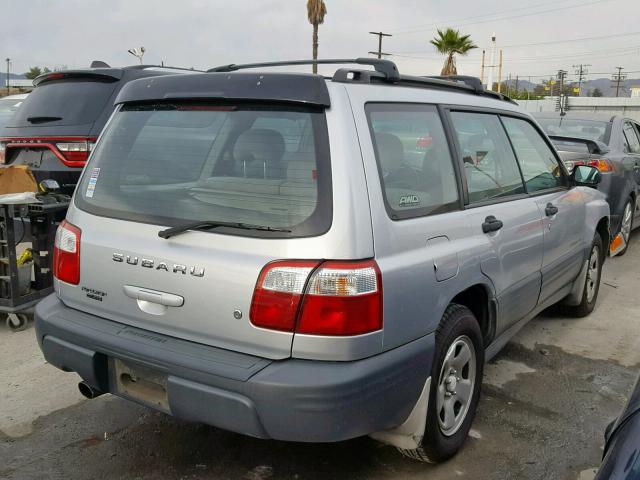 JF1SF63512H728437 - 2002 SUBARU FORESTER L SILVER photo 4