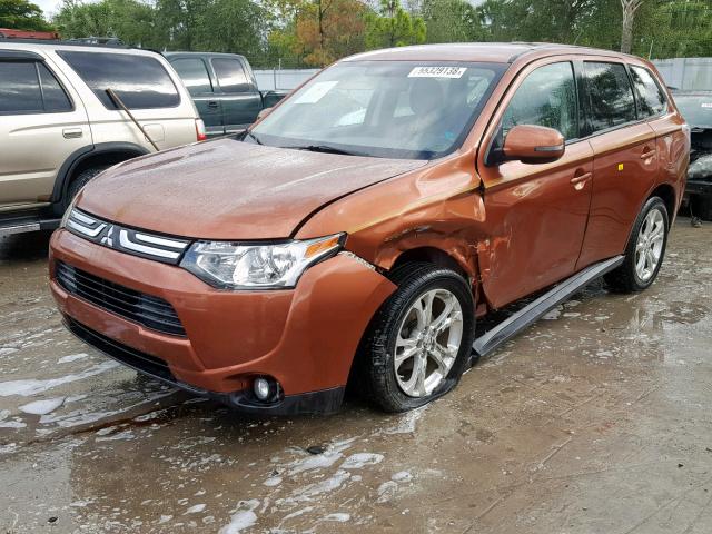 JA4AD3A36EZ004232 - 2014 MITSUBISHI OUTLANDER ORANGE photo 2