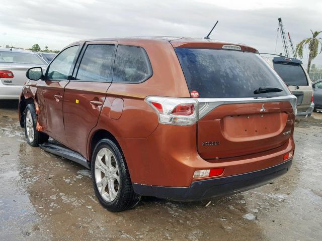 JA4AD3A36EZ004232 - 2014 MITSUBISHI OUTLANDER ORANGE photo 3