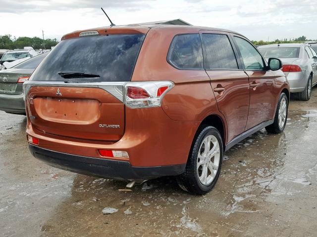 JA4AD3A36EZ004232 - 2014 MITSUBISHI OUTLANDER ORANGE photo 4