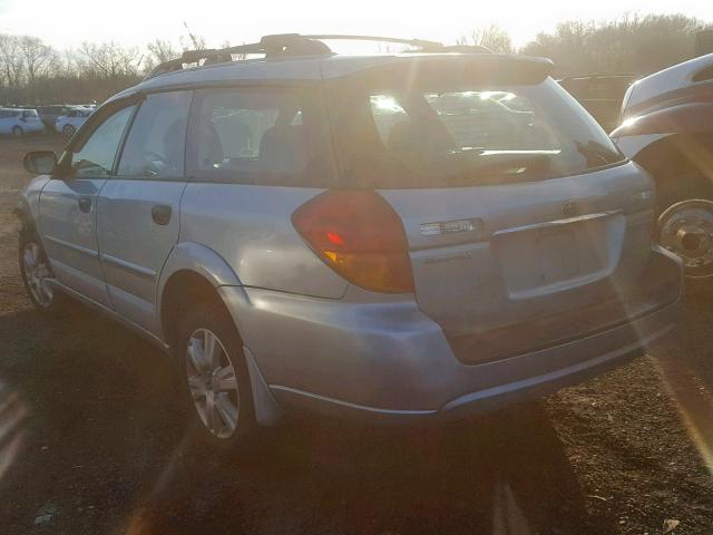 4S4BP61C057393850 - 2005 SUBARU LEGACY OUT SILVER photo 3